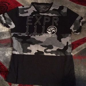 Express expr111 Tshirt Black with grey/black camo